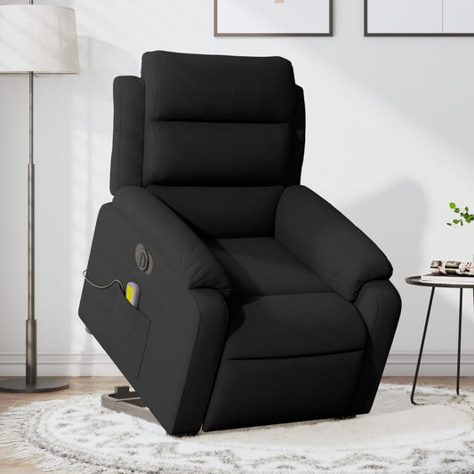 Sta-op-massagestoel elektrisch verstelbaar fluweel zwart is nu te koop bij PeponiXL, paradijselijk wonen!