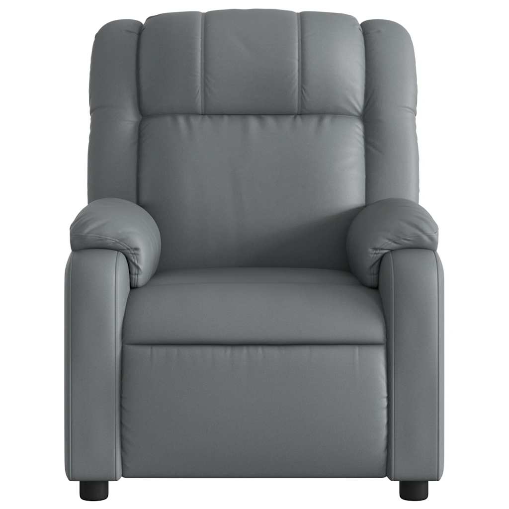 Fauteuil verstelbaar elektrisch kunstleer grijs is nu te koop bij PeponiXL, paradijselijk wonen!