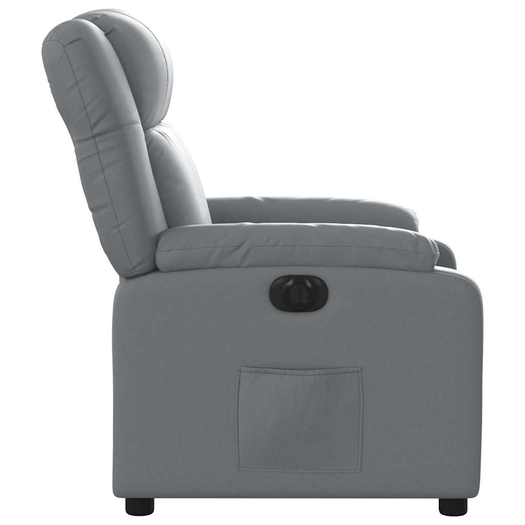 Fauteuil verstelbaar elektrisch kunstleer grijs is nu te koop bij PeponiXL, paradijselijk wonen!