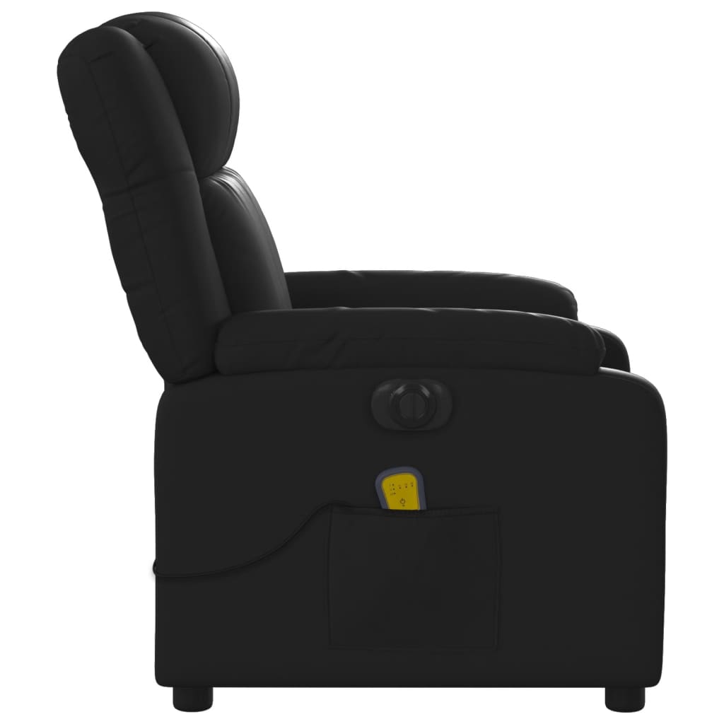 Massagestoel verstelbaar elektrisch kunstleer zwart is nu te koop bij PeponiXL, paradijselijk wonen!