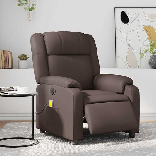 Massagestoel verstelbaar elektrisch kunstleer bruin is nu te koop bij PeponiXL, paradijselijk wonen!