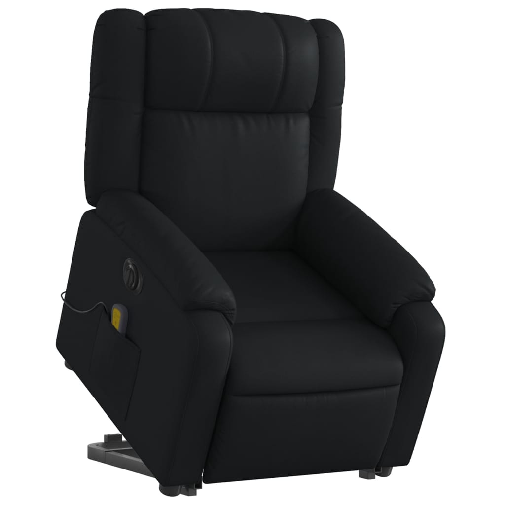 Sta-op-massagestoel elektrisch kunstleer zwart is nu te koop bij PeponiXL, paradijselijk wonen!