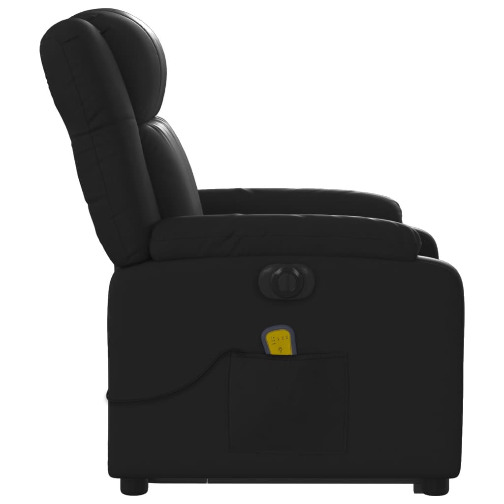 Sta-op-massagestoel elektrisch kunstleer zwart is nu te koop bij PeponiXL, paradijselijk wonen!