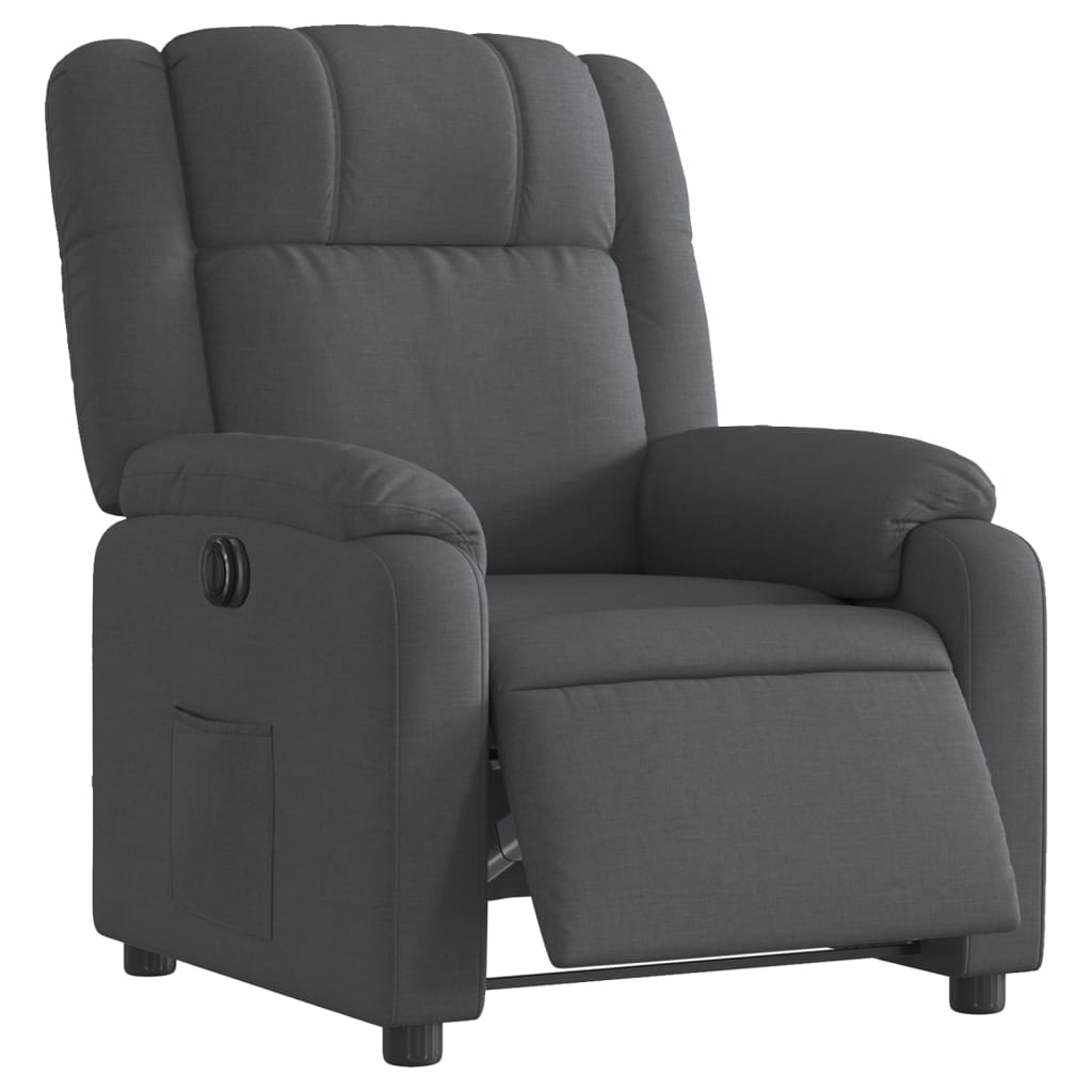 Fauteuil elektrisch verstelbaar stof donkergrijs is nu te koop bij PeponiXL, paradijselijk wonen!