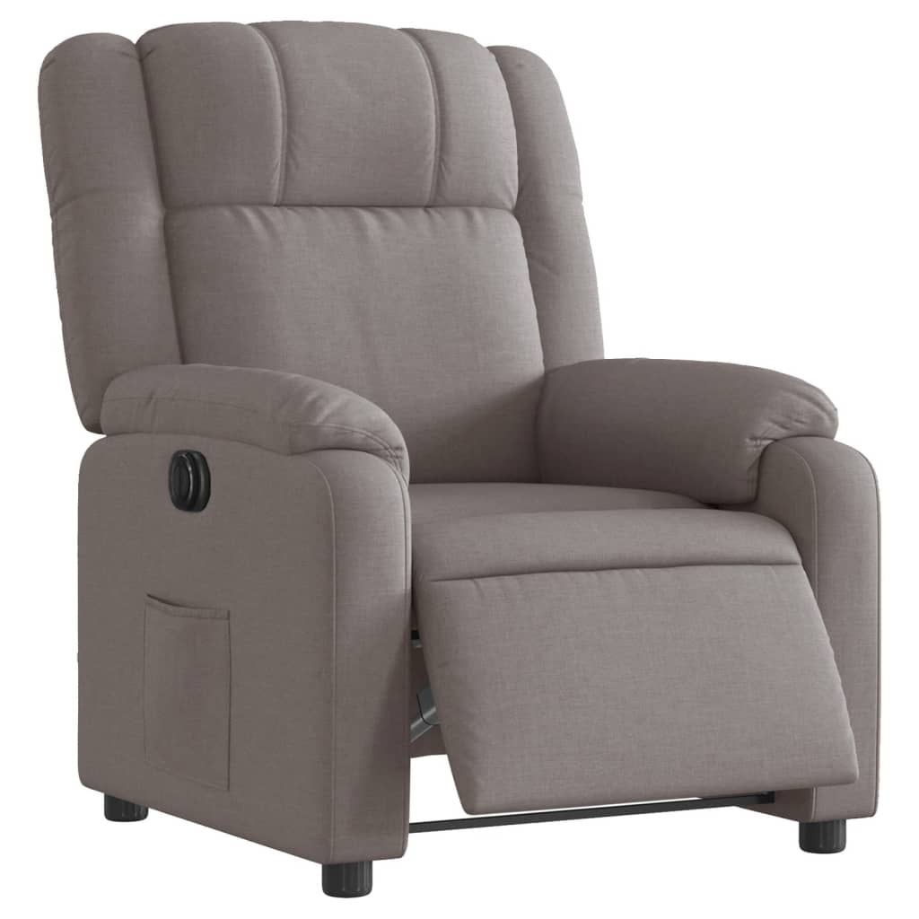 Fauteuil verstelbaar elektrisch stof taupe is nu te koop bij PeponiXL, paradijselijk wonen!