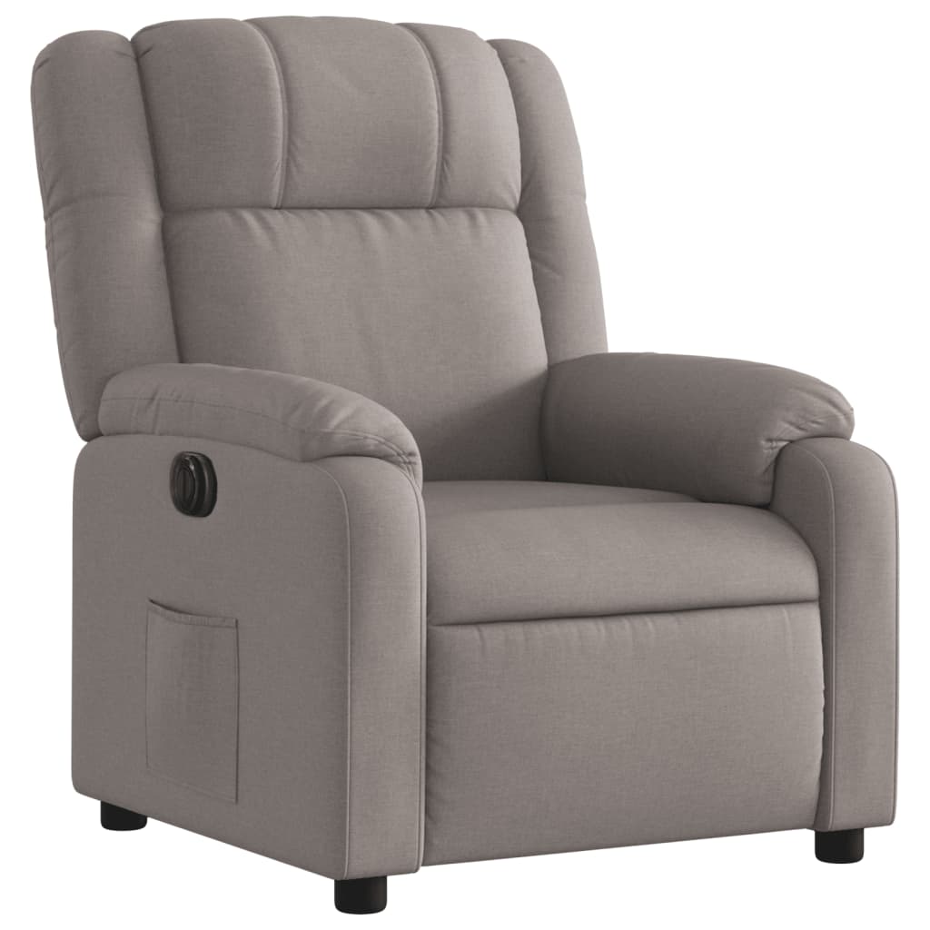 Fauteuil verstelbaar elektrisch stof taupe is nu te koop bij PeponiXL, paradijselijk wonen!