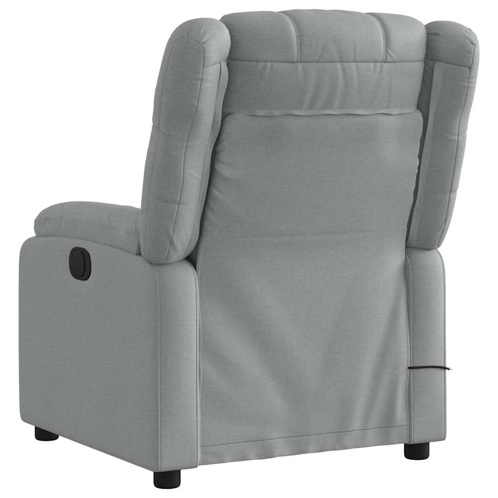 Massagestoel elektrisch verstelbaar stof lichtgrijs is nu te koop bij PeponiXL, paradijselijk wonen!