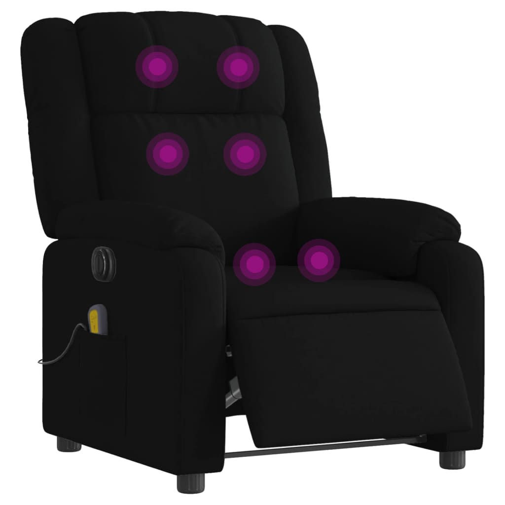 Massagestoel elektrisch verstelbaar stof zwart is nu te koop bij PeponiXL, paradijselijk wonen!