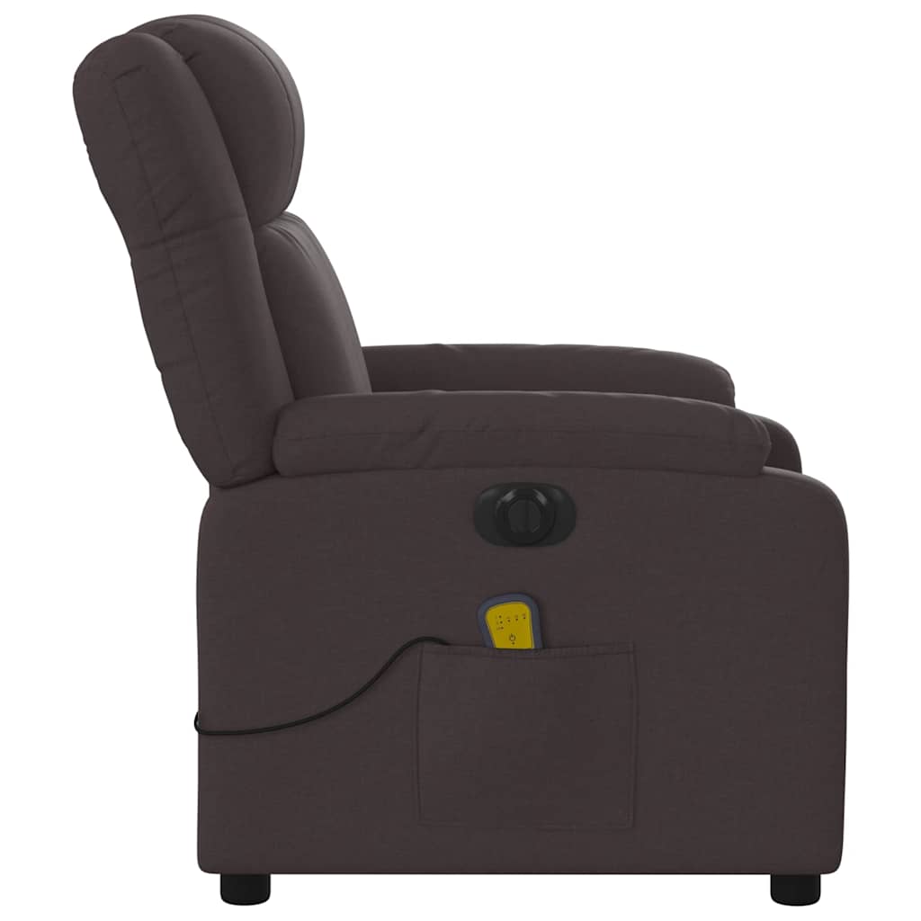 Massagestoel elektrisch verstelbaar stof donkerbruin is nu te koop bij PeponiXL, paradijselijk wonen!
