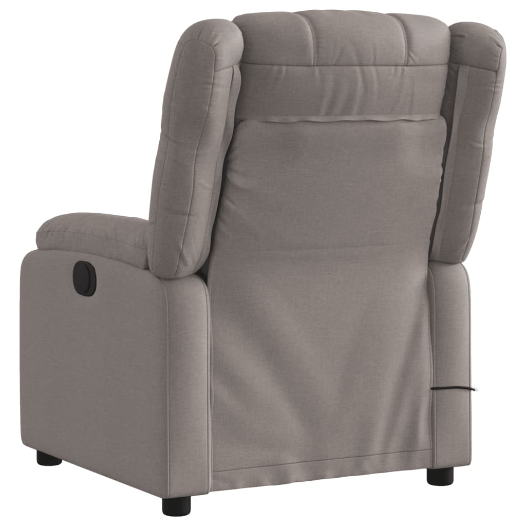 Massagestoel elektrisch verstelbaar stof taupe is nu te koop bij PeponiXL, paradijselijk wonen!