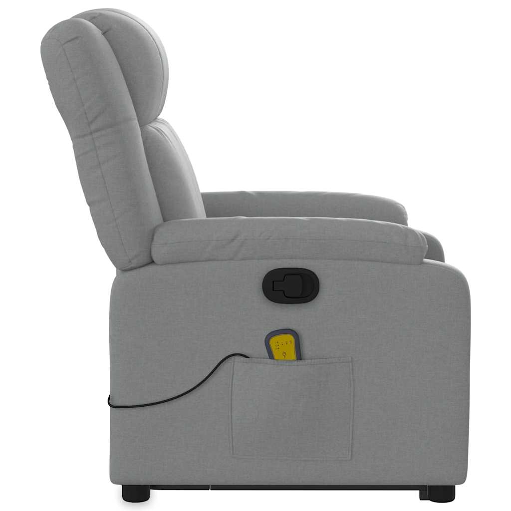 Sta-op-massagestoel verstelbaar stof lichtgrijs is nu te koop bij PeponiXL, paradijselijk wonen!