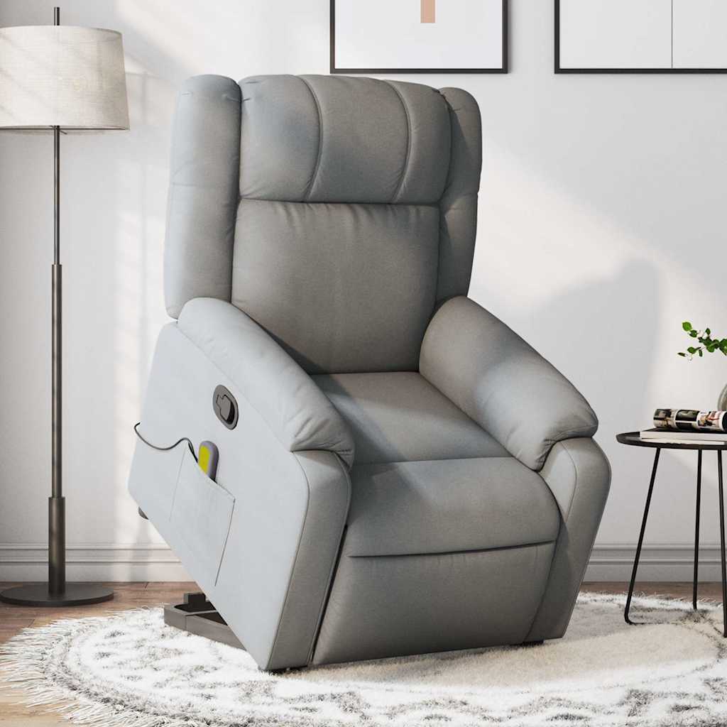 Sta-op-massagestoel verstelbaar stof lichtgrijs is nu te koop bij PeponiXL, paradijselijk wonen!