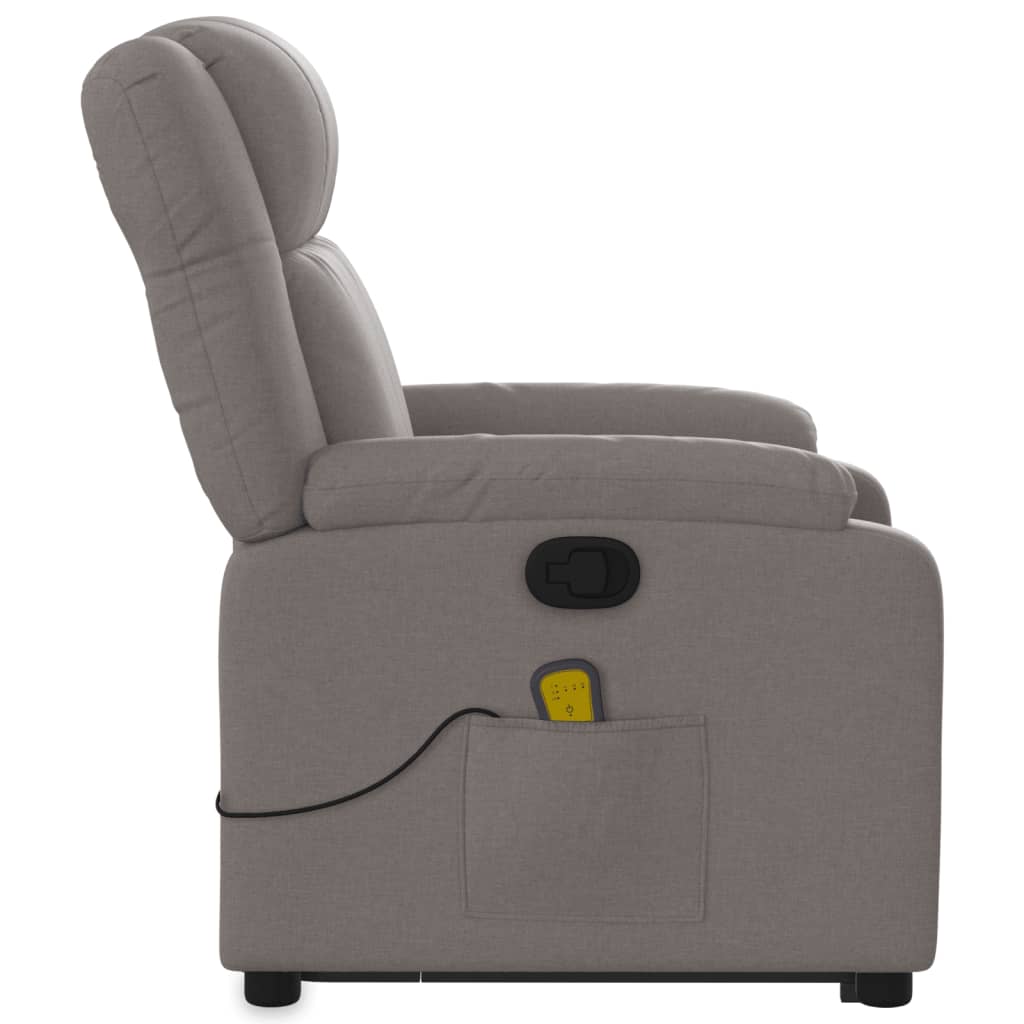 Sta-op-massagestoel verstelbaar stof taupe is nu te koop bij PeponiXL, paradijselijk wonen!