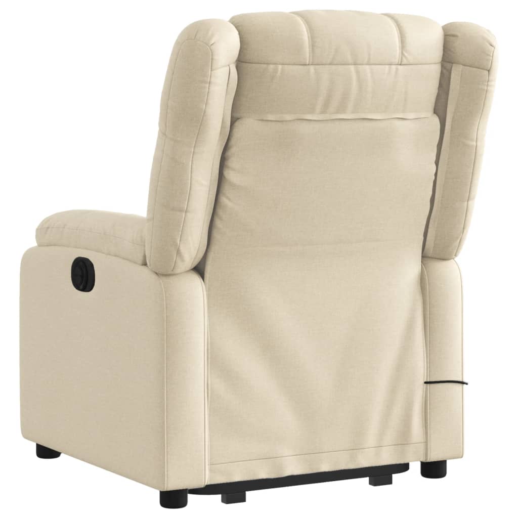 Sta-op-massagestoel verstelbaar stof crèmekleurig is nu te koop bij PeponiXL, paradijselijk wonen!