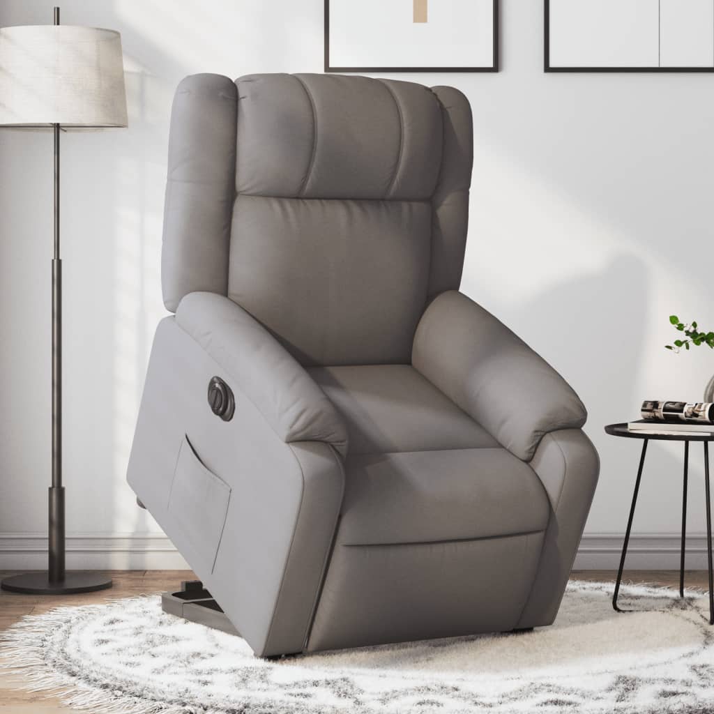 Sta-op-stoel elektrisch verstelbaar stof taupe is nu te koop bij PeponiXL, paradijselijk wonen!