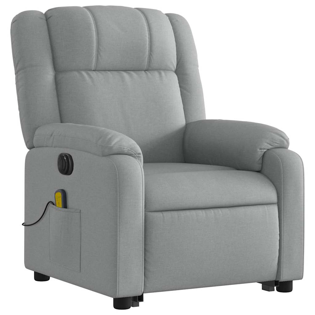 Sta-op-massagestoel elektrisch verstelbaar stof lichtgrijs is nu te koop bij PeponiXL, paradijselijk wonen!