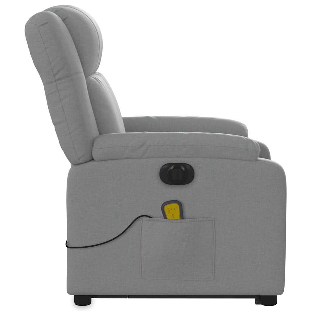 Sta-op-massagestoel elektrisch verstelbaar stof lichtgrijs is nu te koop bij PeponiXL, paradijselijk wonen!