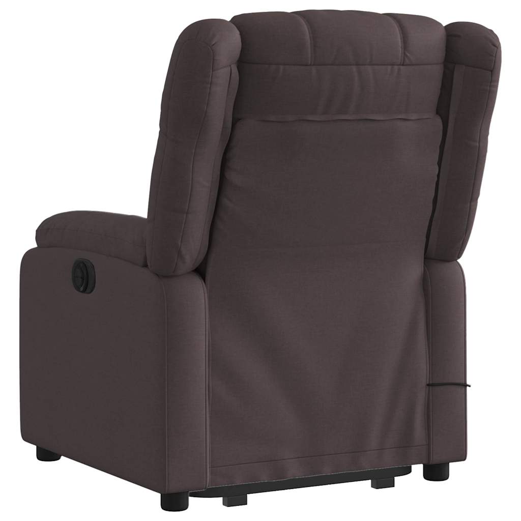 Sta-op-massagestoel elektrisch verstelbaar stof donkerbruin is nu te koop bij PeponiXL, paradijselijk wonen!
