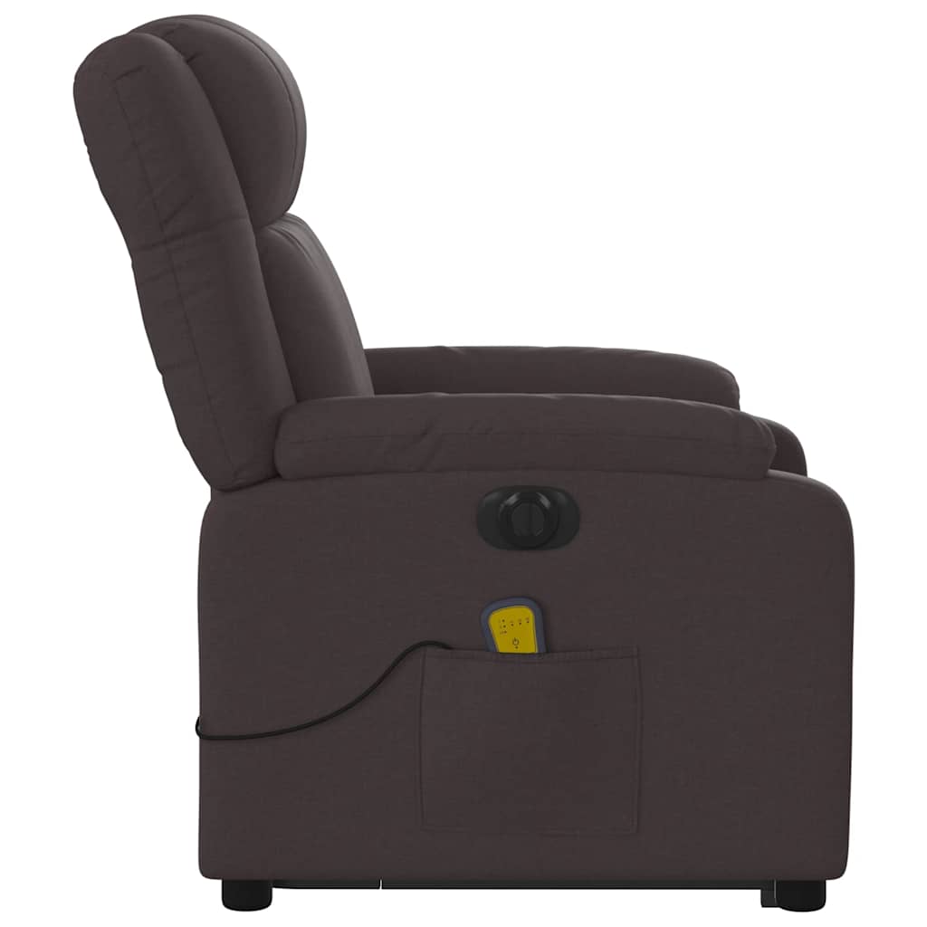 Sta-op-massagestoel elektrisch verstelbaar stof donkerbruin is nu te koop bij PeponiXL, paradijselijk wonen!
