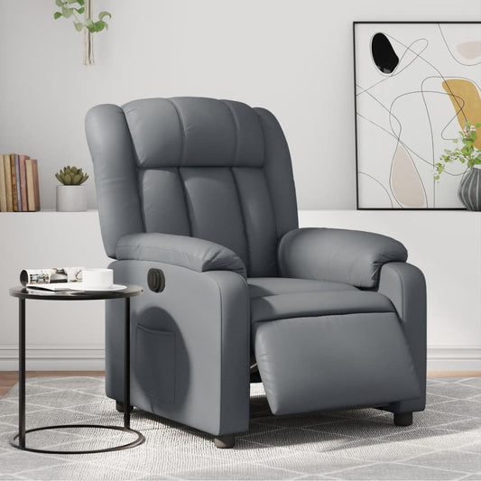 Fauteuil verstelbaar elektrisch kunstleer grijs is nu te koop bij PeponiXL, paradijselijk wonen!