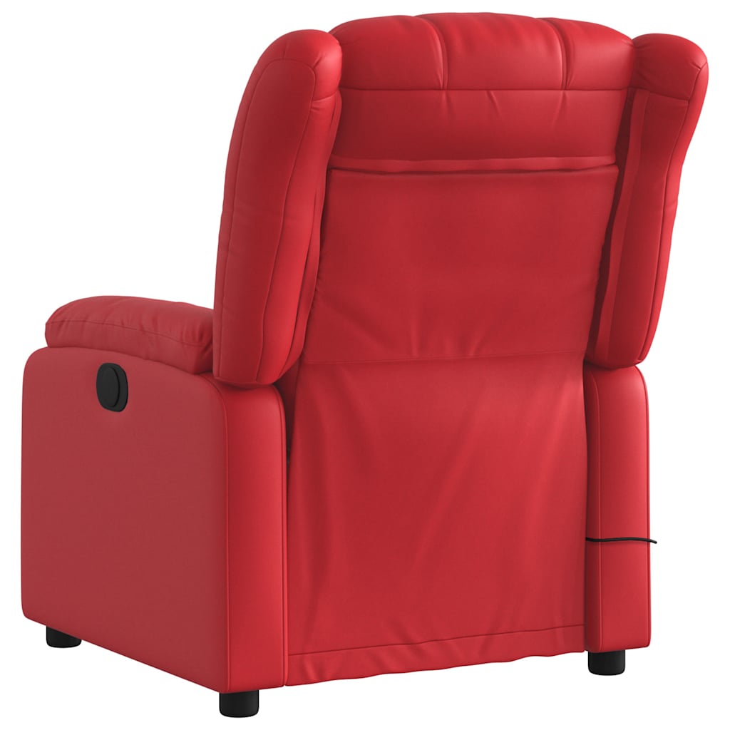 Massagestoel verstelbaar elektrisch kunstleer rood is nu te koop bij PeponiXL, paradijselijk wonen!