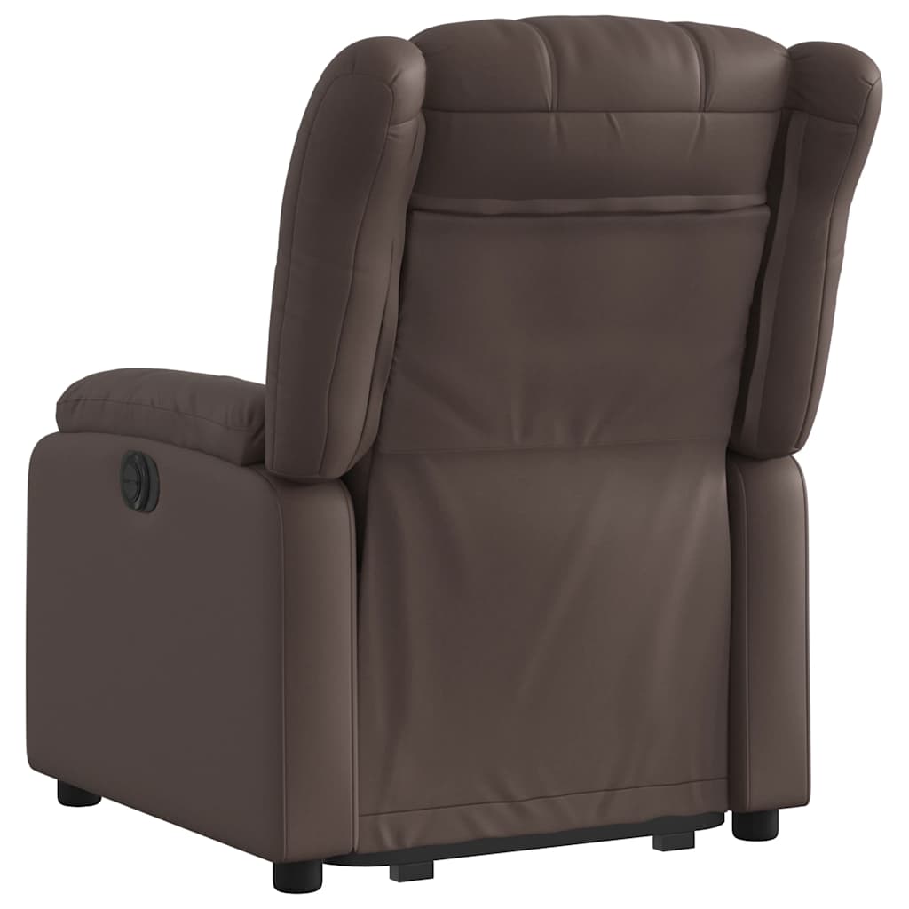 Sta-op-fauteuil verstelbaar kunstleer bruin is nu te koop bij PeponiXL, paradijselijk wonen!