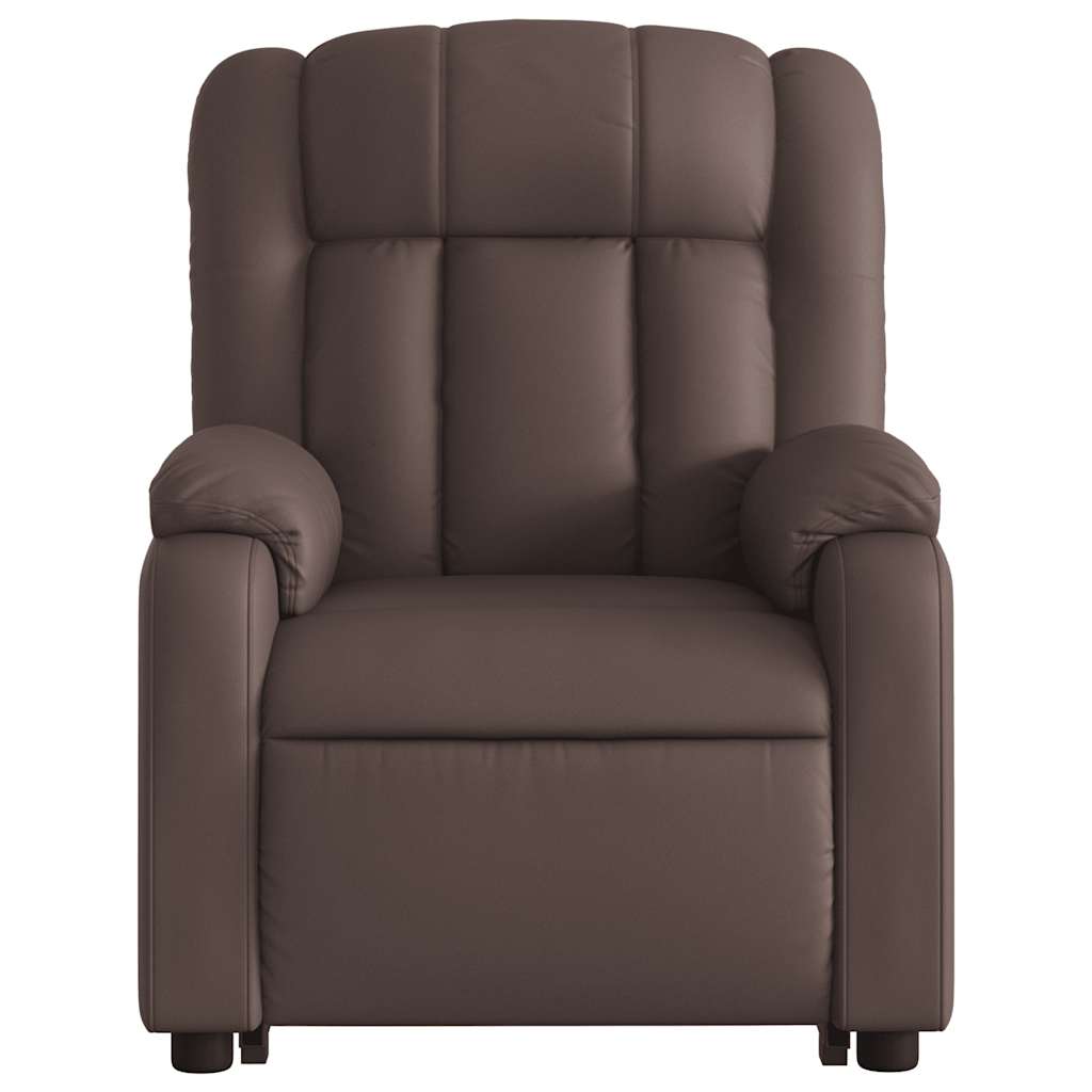Sta-op-fauteuil verstelbaar kunstleer bruin is nu te koop bij PeponiXL, paradijselijk wonen!