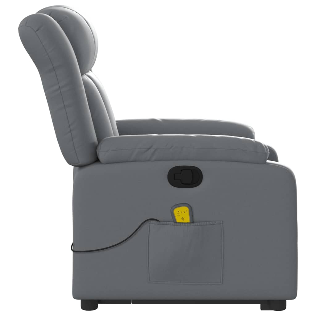 Sta-op-massagestoel verstelbaar kunstleer grijs is nu te koop bij PeponiXL, paradijselijk wonen!