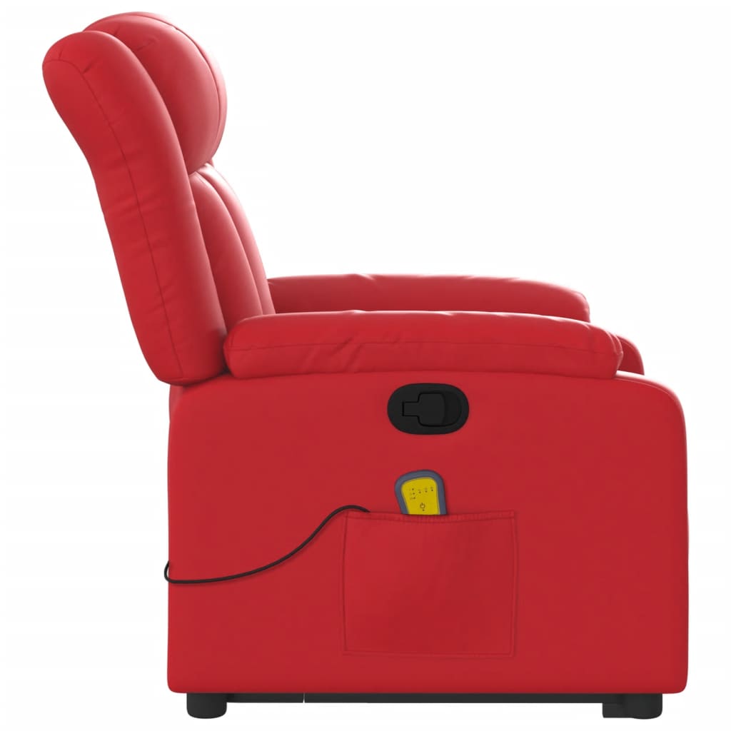 Sta-op-massagestoel verstelbaar kunstleer rood is nu te koop bij PeponiXL, paradijselijk wonen!