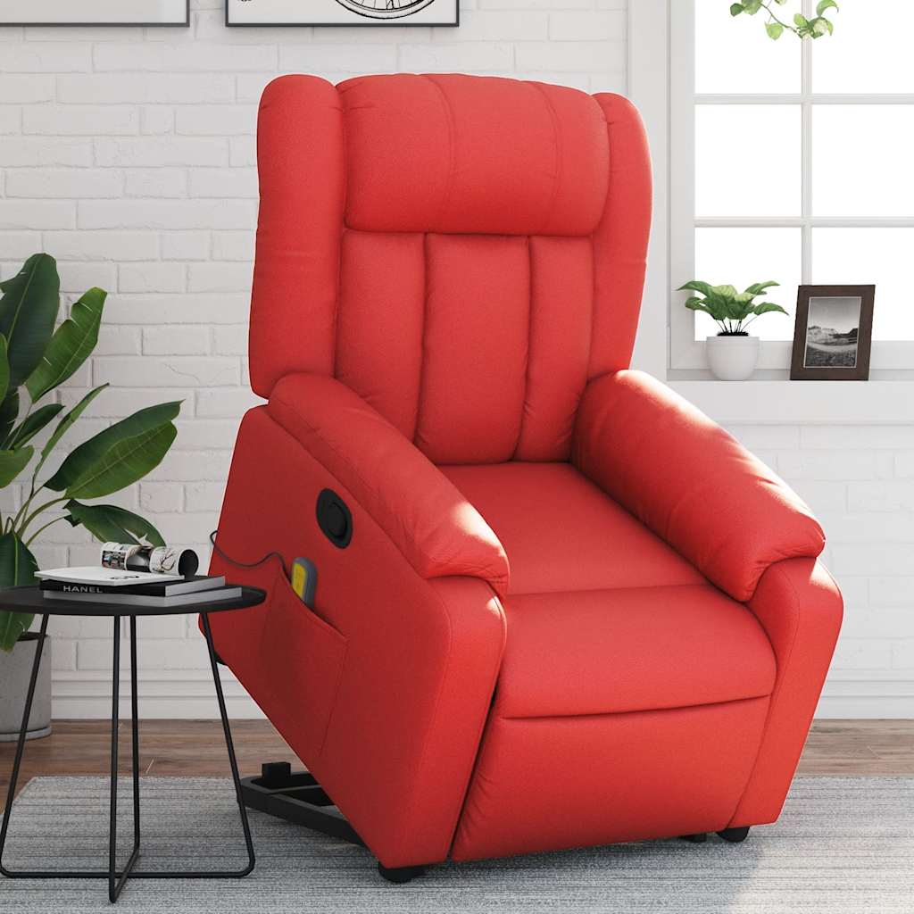 Sta-op-massagestoel verstelbaar kunstleer rood is nu te koop bij PeponiXL, paradijselijk wonen!