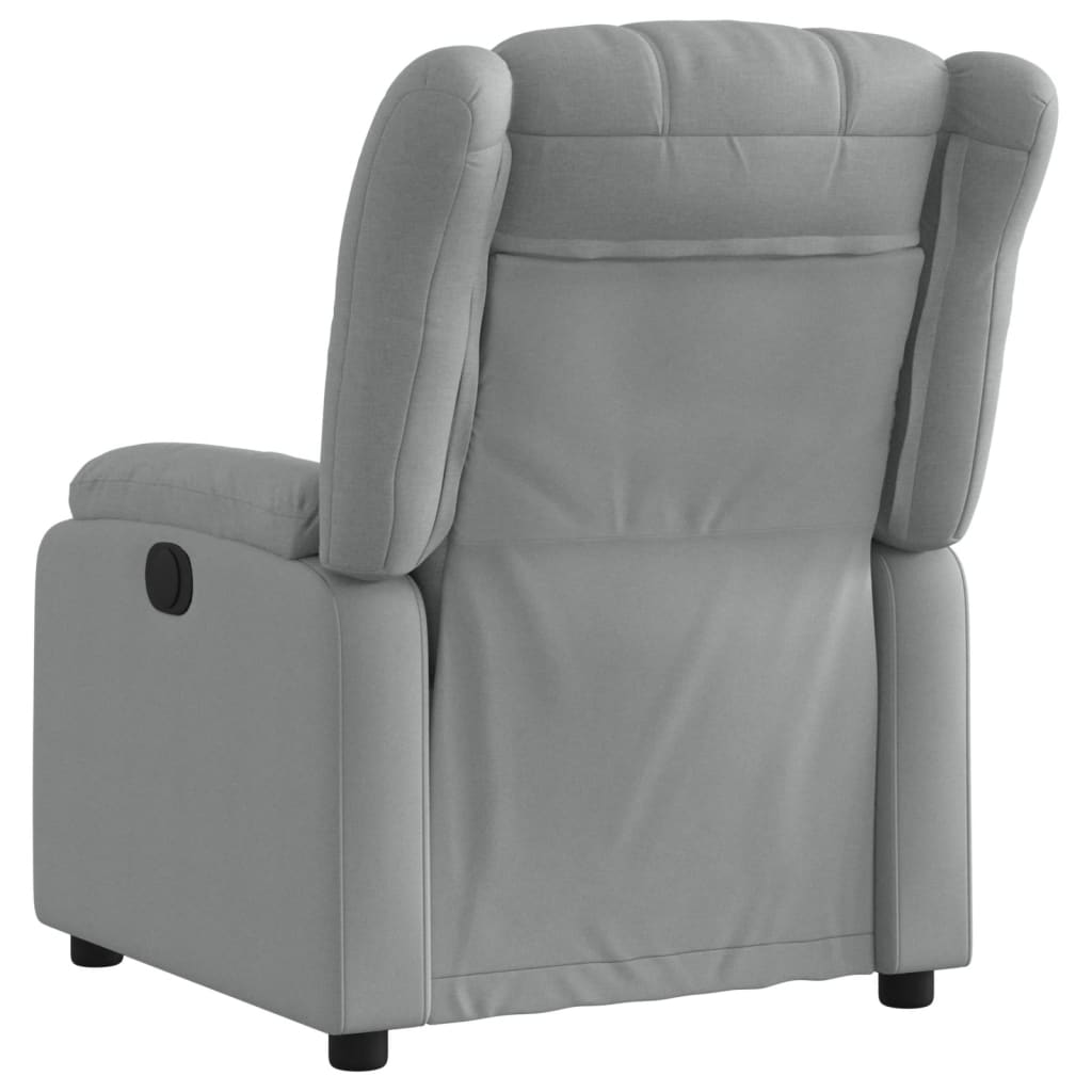Fauteuil elektrisch verstelbaar stof lichtgrijs is nu te koop bij PeponiXL, paradijselijk wonen!