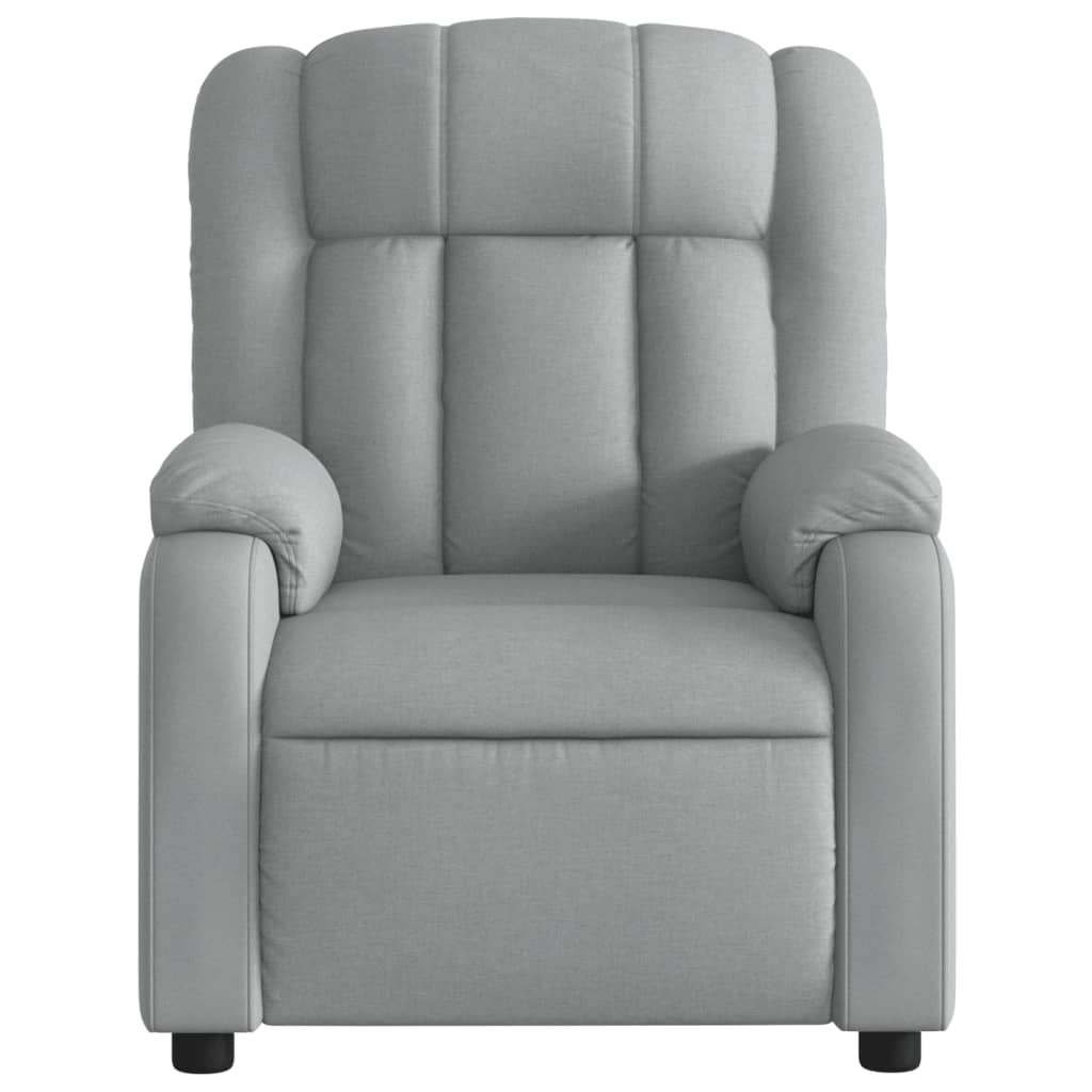 Fauteuil elektrisch verstelbaar stof lichtgrijs is nu te koop bij PeponiXL, paradijselijk wonen!