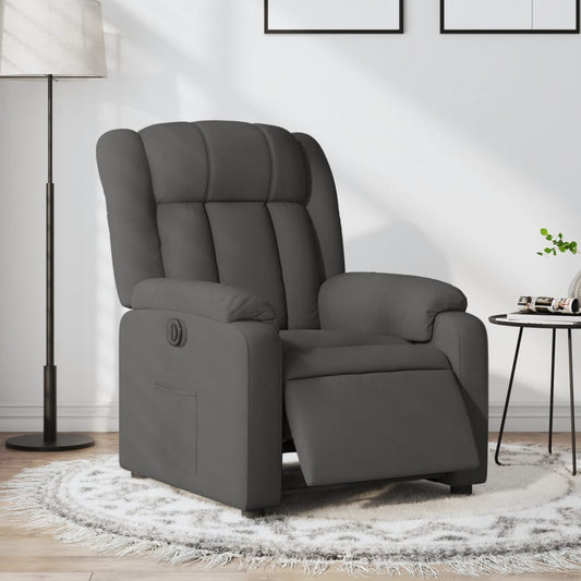 Fauteuil elektrisch verstelbaar stof donkergrijs is nu te koop bij PeponiXL, paradijselijk wonen!