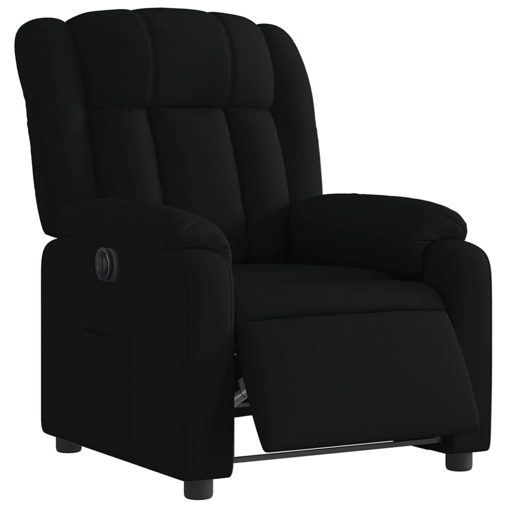 Fauteuil verstelbaar elektrisch stof zwart is nu te koop bij PeponiXL, paradijselijk wonen!