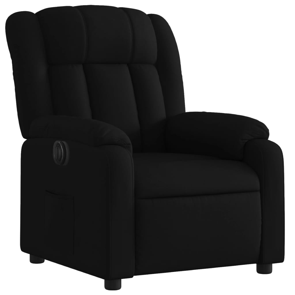 Fauteuil verstelbaar elektrisch stof zwart is nu te koop bij PeponiXL, paradijselijk wonen!