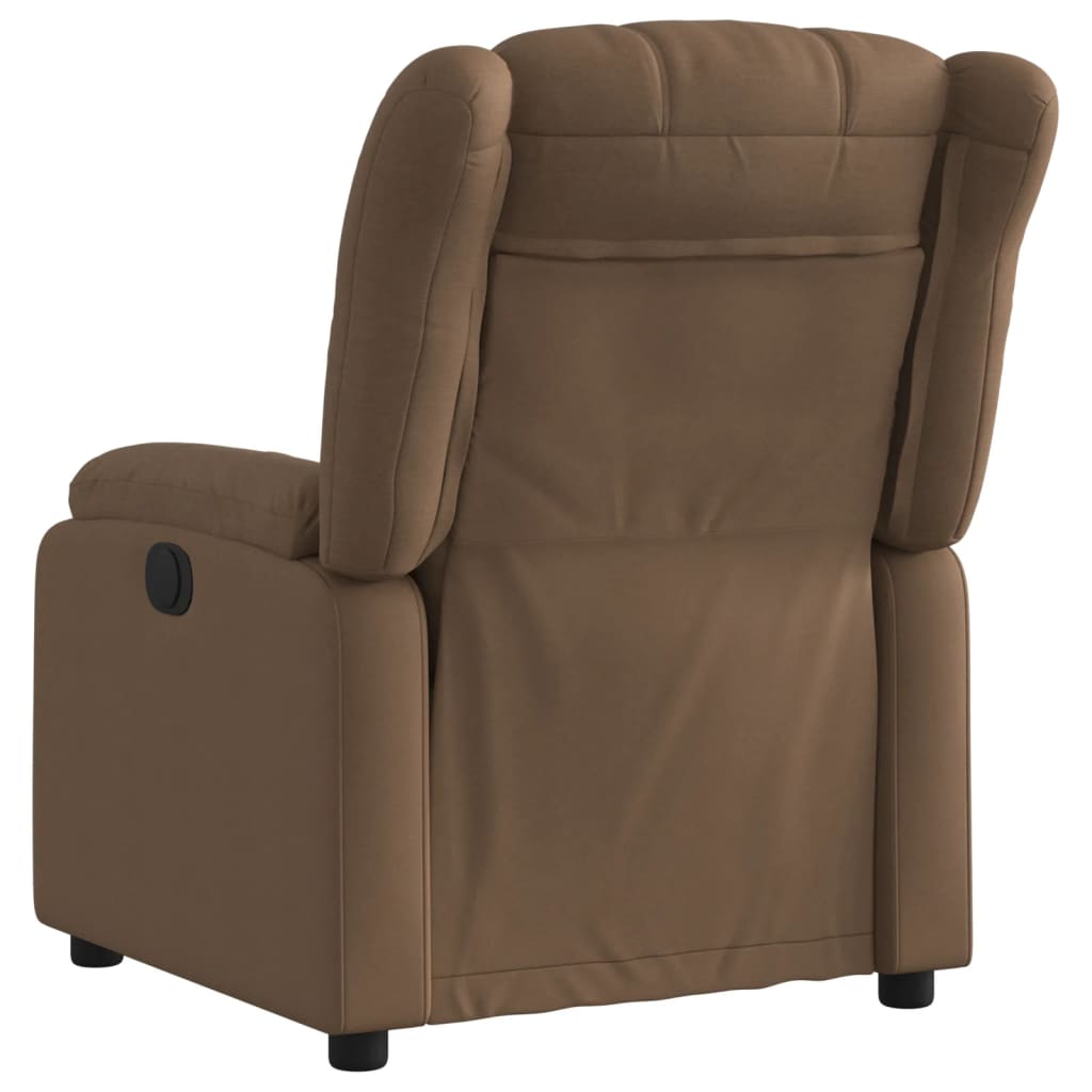 Fauteuil verstelbaar elektrisch stof bruin is nu te koop bij PeponiXL, paradijselijk wonen!
