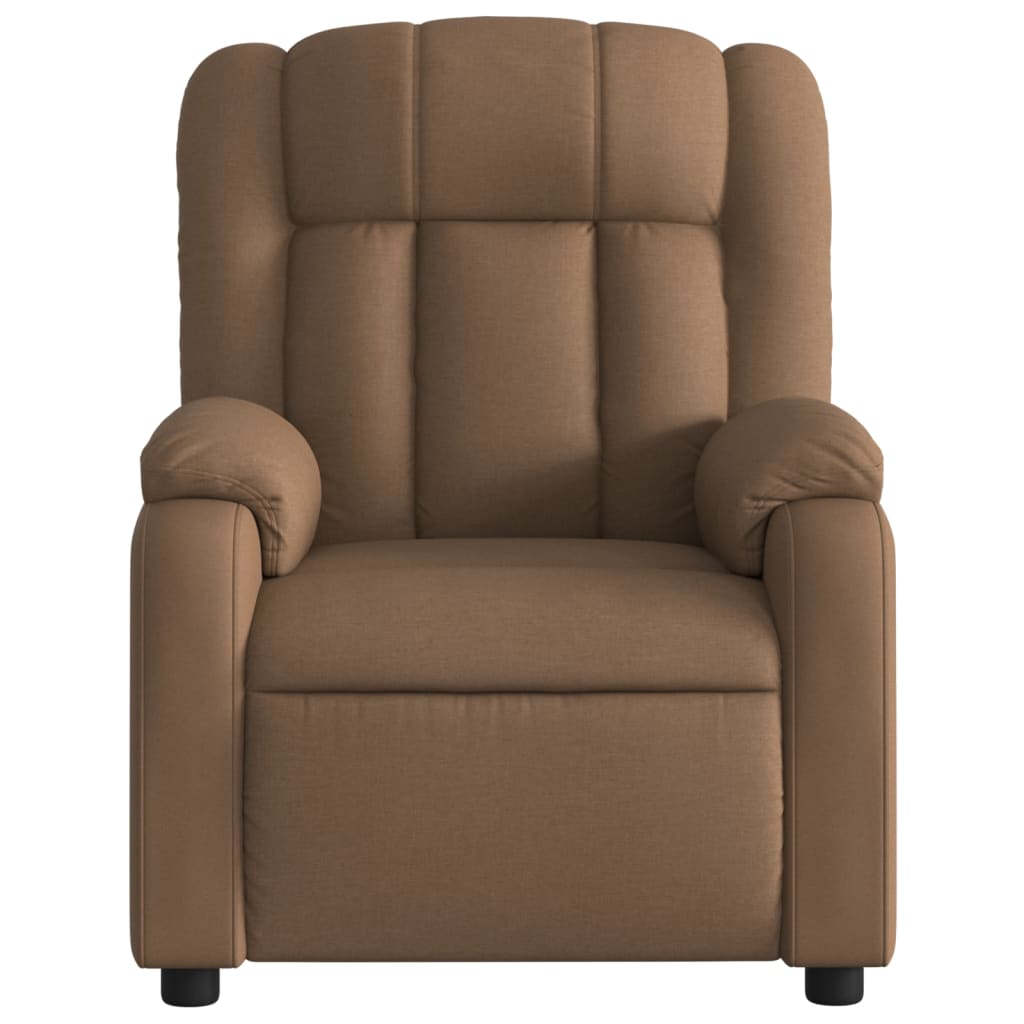 Fauteuil verstelbaar elektrisch stof bruin is nu te koop bij PeponiXL, paradijselijk wonen!