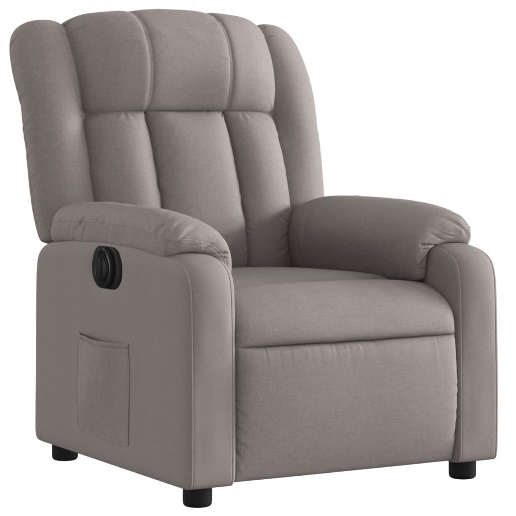 Fauteuil verstelbaar elektrisch stof taupe is nu te koop bij PeponiXL, paradijselijk wonen!