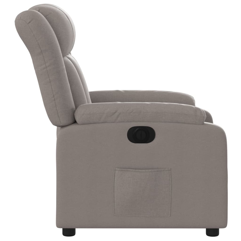 Fauteuil verstelbaar elektrisch stof taupe is nu te koop bij PeponiXL, paradijselijk wonen!