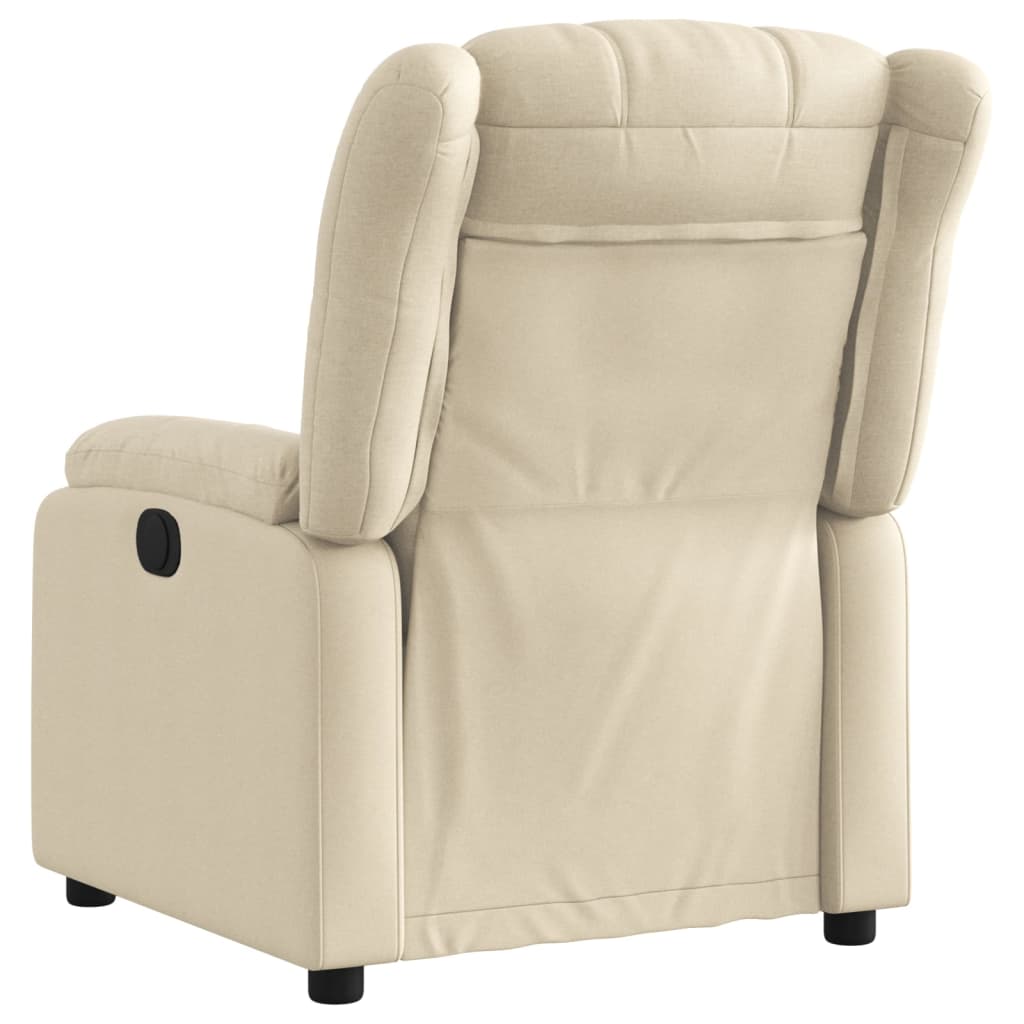 Fauteuil verstelbaar elektrisch stof crèmekleurig is nu te koop bij PeponiXL, paradijselijk wonen!