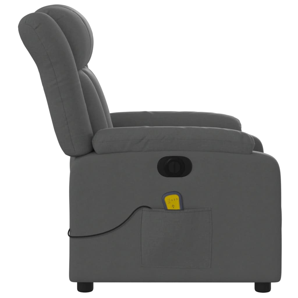 Massagestoel elektrisch verstelbaar stof donkergrijs is nu te koop bij PeponiXL, paradijselijk wonen!