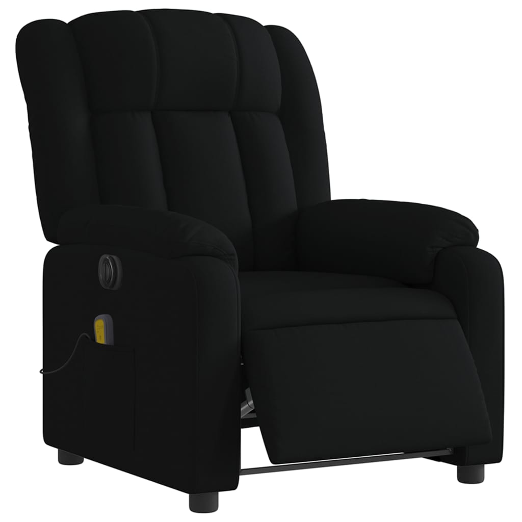 Massagestoel elektrisch verstelbaar stof zwart is nu te koop bij PeponiXL, paradijselijk wonen!