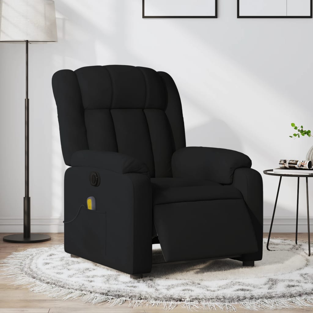 Massagestoel elektrisch verstelbaar stof zwart is nu te koop bij PeponiXL, paradijselijk wonen!
