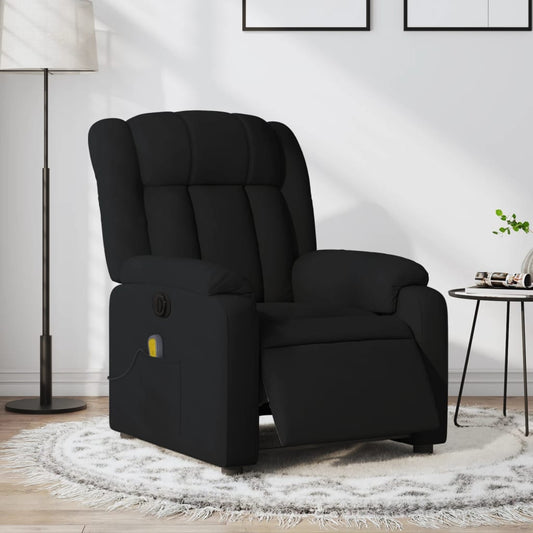 Massagestoel elektrisch verstelbaar stof zwart is nu te koop bij PeponiXL, paradijselijk wonen!