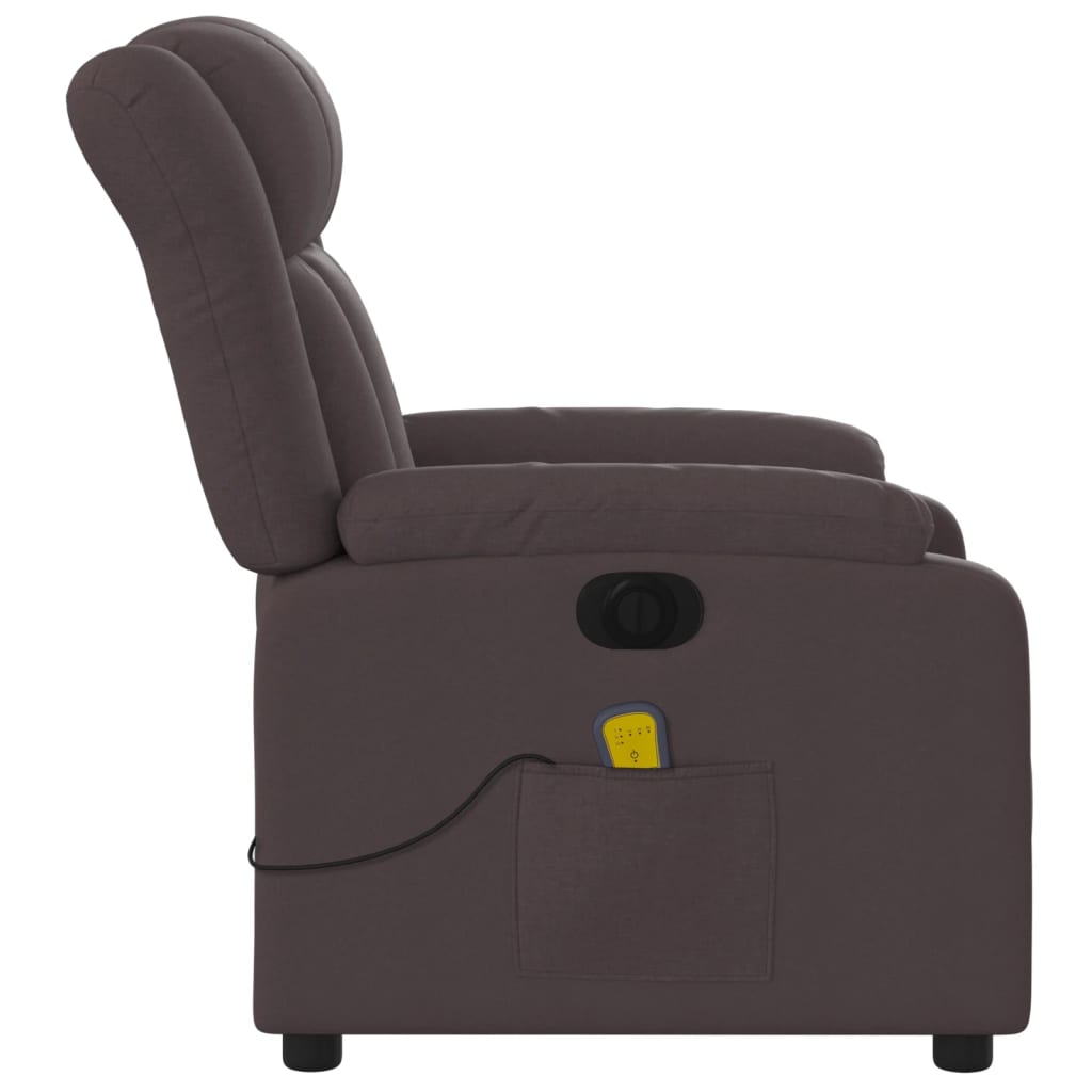 Massagestoel elektrisch verstelbaar stof donkerbruin is nu te koop bij PeponiXL, paradijselijk wonen!