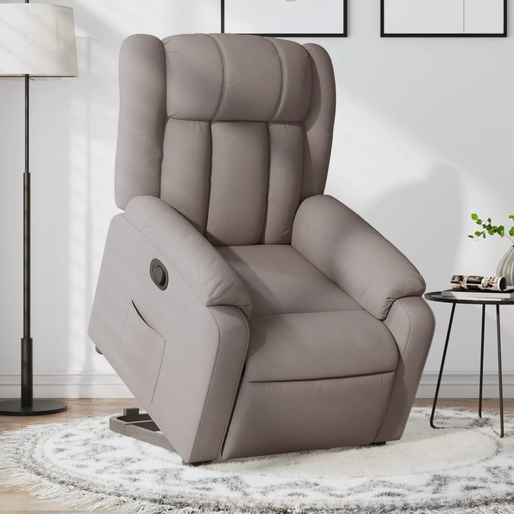 Sta-op-stoel verstelbaar stof taupe is nu te koop bij PeponiXL, paradijselijk wonen!