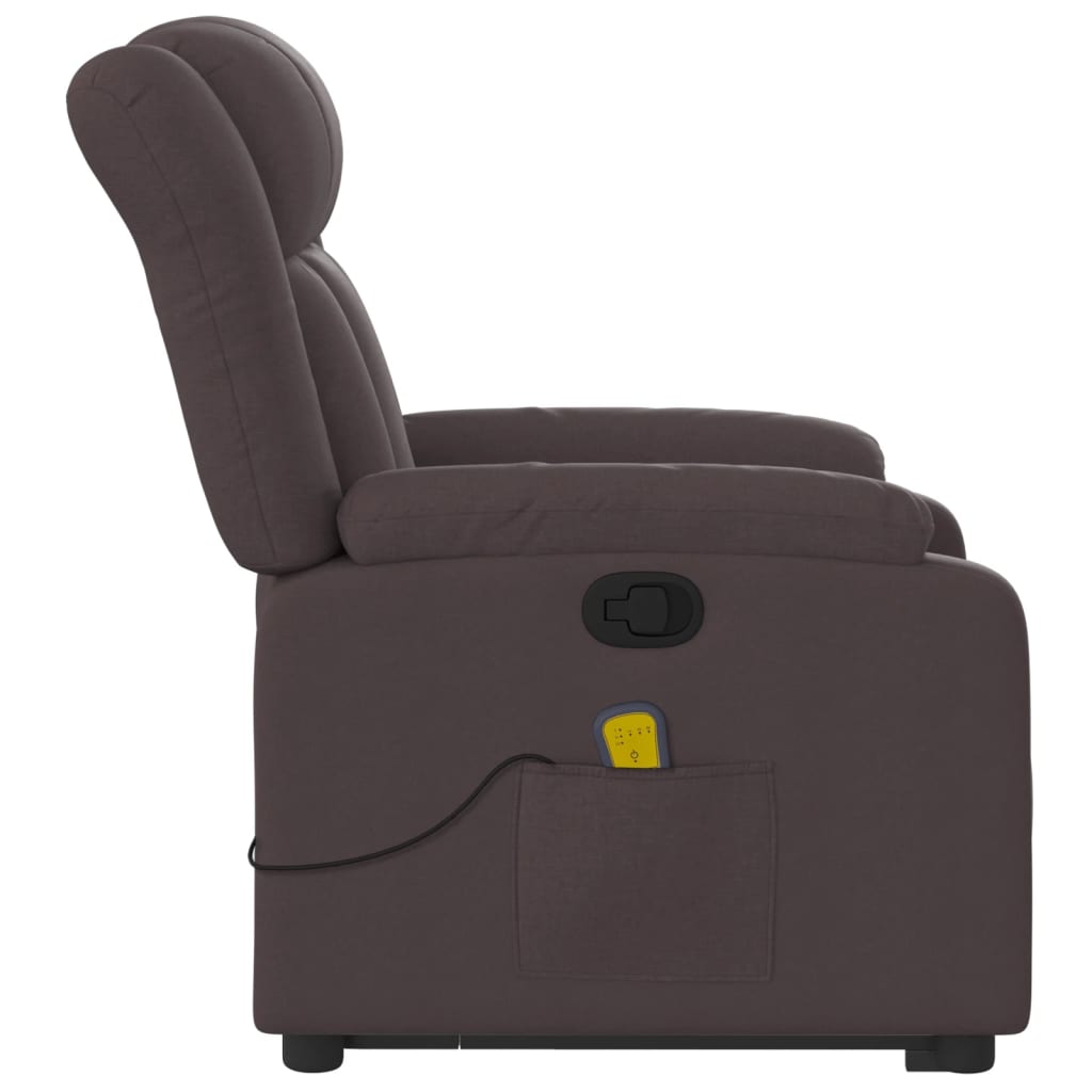 Sta-op-massagestoel verstelbaar stof donkerbruin is nu te koop bij PeponiXL, paradijselijk wonen!