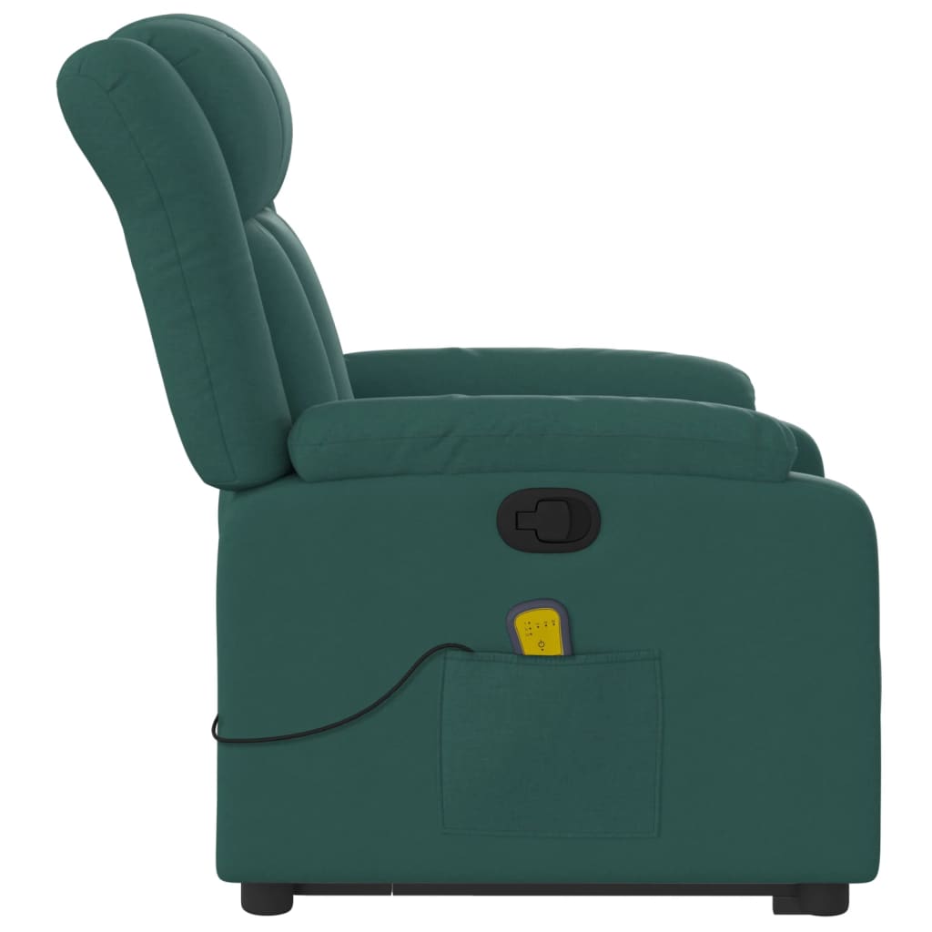 Sta-op-massagestoel verstelbaar stof donkergroen is nu te koop bij PeponiXL, paradijselijk wonen!