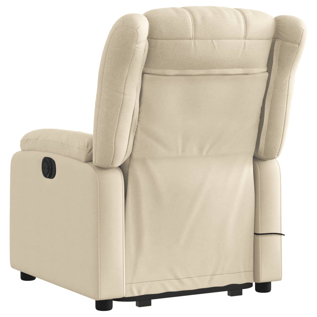 Sta-op-massagestoel verstelbaar stof crèmekleurig is nu te koop bij PeponiXL, paradijselijk wonen!