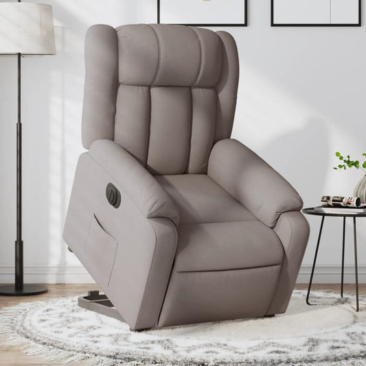 Sta-op-stoel elektrisch verstelbaar stof taupe is nu te koop bij PeponiXL, paradijselijk wonen!